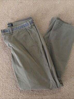 Express Olive Chino Pants for Men